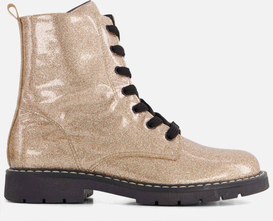 Kipling Hella veterboots met glitters champagne Wit Meisjes Imitatieleer 31