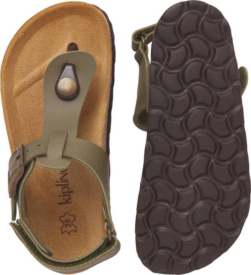 Kipling Juan 3 sandalen kaki Groen Imitatieleer Effen 33