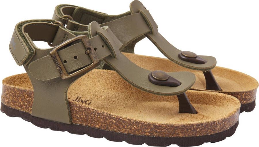 Kipling Juan 3 sandalen kaki Groen Imitatieleer Effen 31