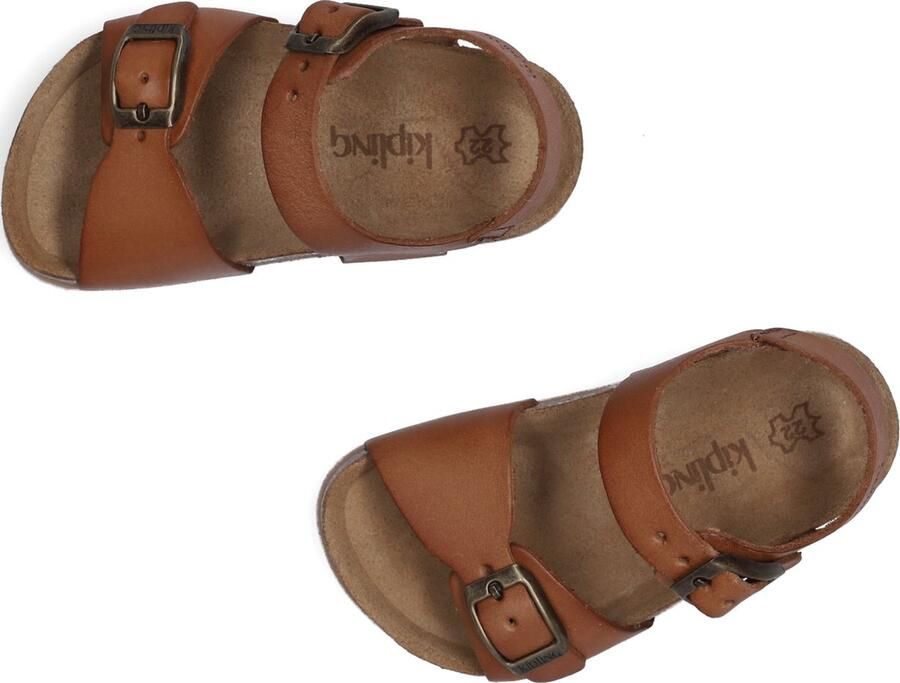 Kipling leren sandalen cognac Bruin Leer Effen 25 - Foto 9