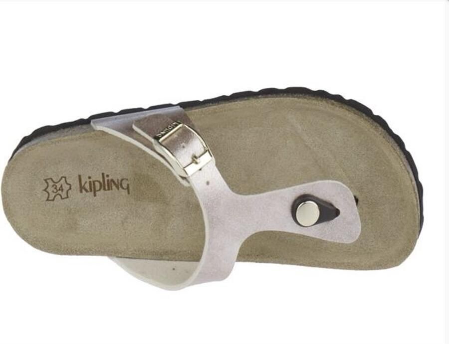 Kipling Pilar 3 teenslippers champagne Wit Meisjes 35 - Foto 2