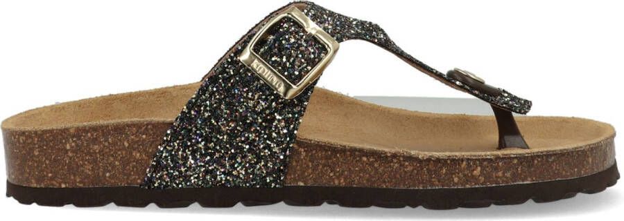 Kipling teenslipper zwart goud Imitatieleer All over print 32 - Foto 2