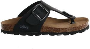 Kipling Juan 4 Sandalen zwart Leer Heren