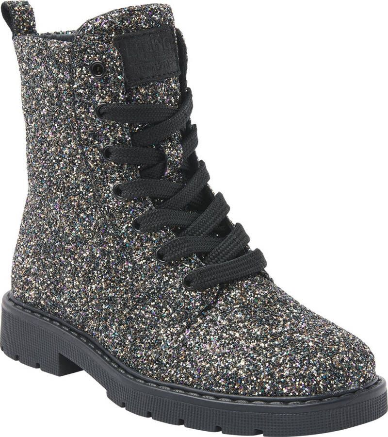 Kipling Bibiana veterboots zwart goud Meisjes Imitatieleer All over print 31