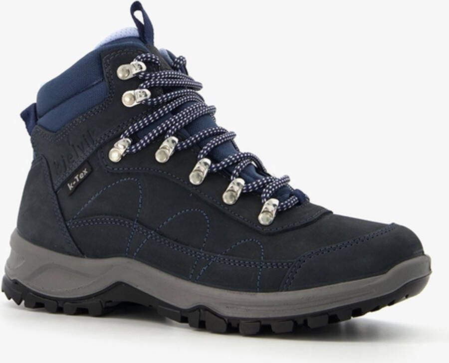 Kjelvik leren dames wandelschoenen categorie B Blauw Uitneembare zool