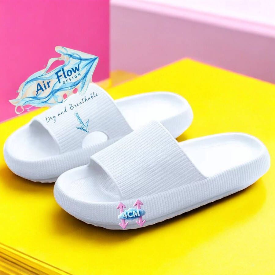 Klikkopers Cloud Slides Slippers Badslippers Sloffen Verdikte Lichtgewicht Super Zacht aan je Voeten Anti-Slip Wit 40-41 Ade d 2025 Ontwerp