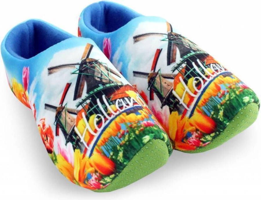 Klompenfabriek Nijhuis Clogs Pluche Klomp Sloffen Unisex Holland Windmill