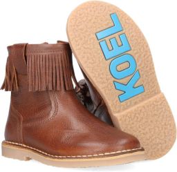 Koel4kids Bruin Tinten 02m003 Enkellaarsjes Enkelboots met rits Meisjes Cognac
