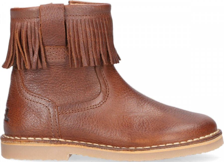 Koel4kids 02m003 Enkellaarsjes Enkelboots met rits Meisjes Cognac