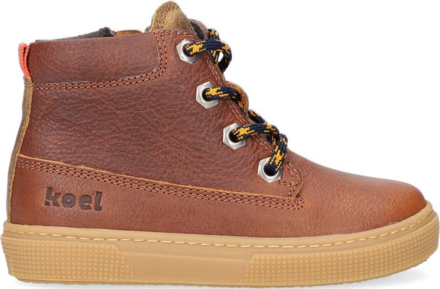 Koel4kids 03m008 Hoge sneakers Leren Sneaker Jongens Cognac