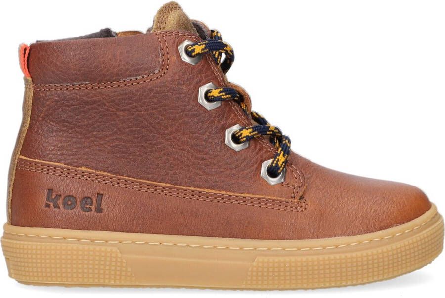 Koel4Kids 03m008 Hoge sneakers Leren Sneaker Jongens Cognac