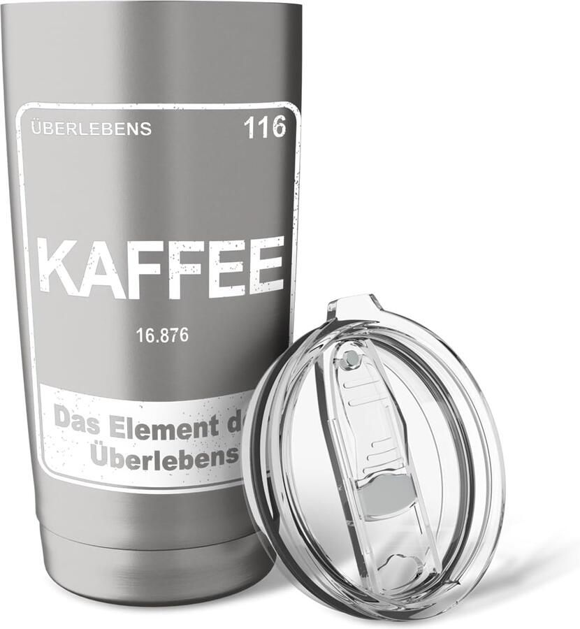 Koffiebeker met dubbele wand roestvrij staal