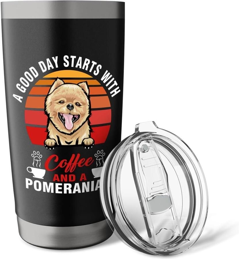 Koffiebeker met dubbele wand voor liefhebbers van honden