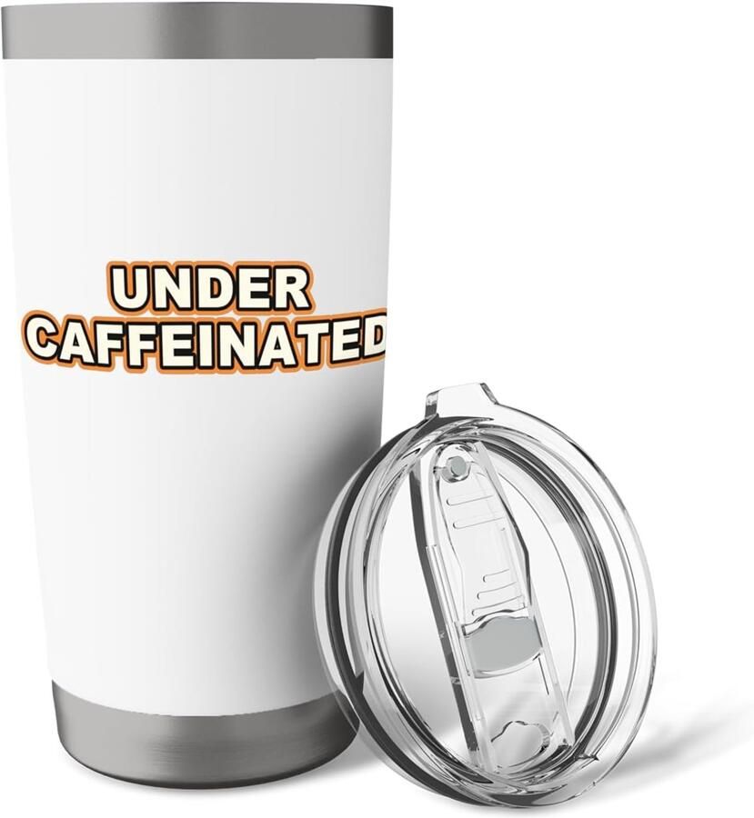 Koffiebeker met dubbele wand voor liefhebbers van koffie met cafeïne