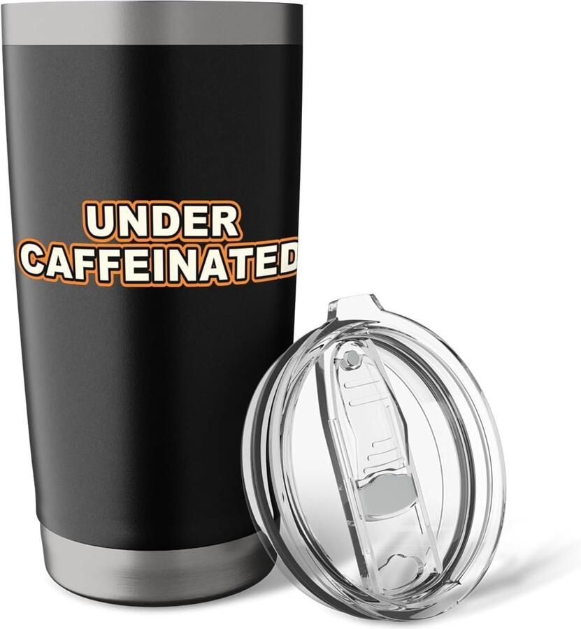 Koffiebeker met dubbele wand voor liefhebbers van koffie met cafeïne