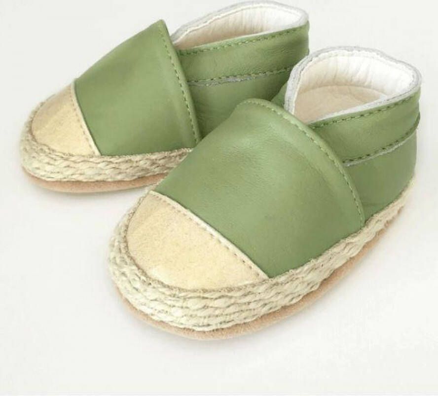 Kohworld Babyschoentjes espadrilles Golden Olive 9 12 mnd