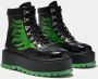 Koi CHA Hologram Flame Boots Geveterde laarzen zwart-groen Dames - Thumbnail 2