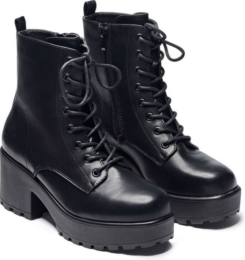 Koi GIN Platform Military Boots Geveterde laarzen zwart Polyurethaan Dames Gothic Rock wear