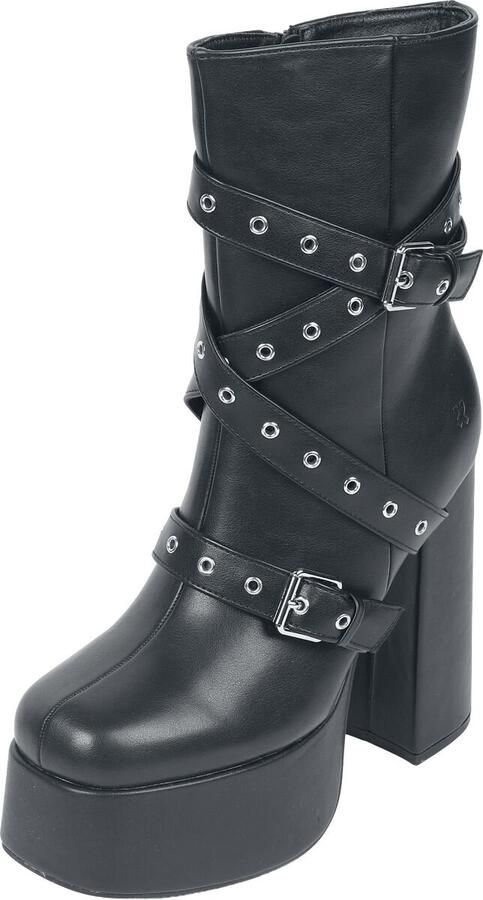 Koi Altmeri Heeled Plattform Boots Dames Laarzen zwart