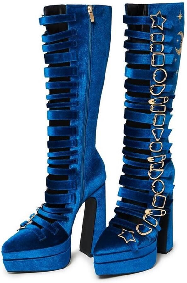 Koi Cyberspace Celestial Long Boots Dames Laarzen blauw