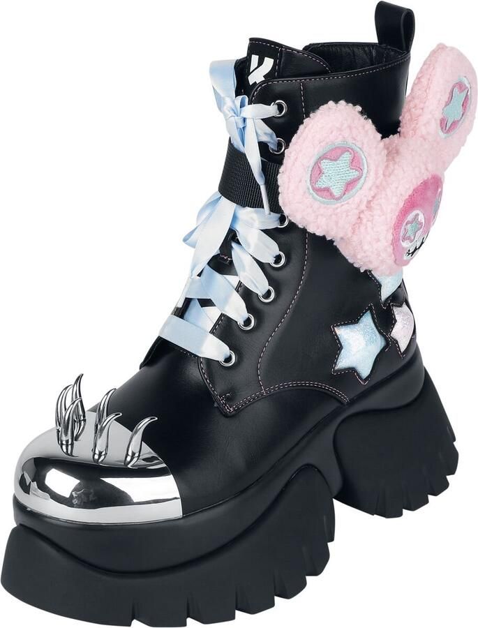 Koi Frunkrocker Sidekick Platform Boots Dames Laars zwart