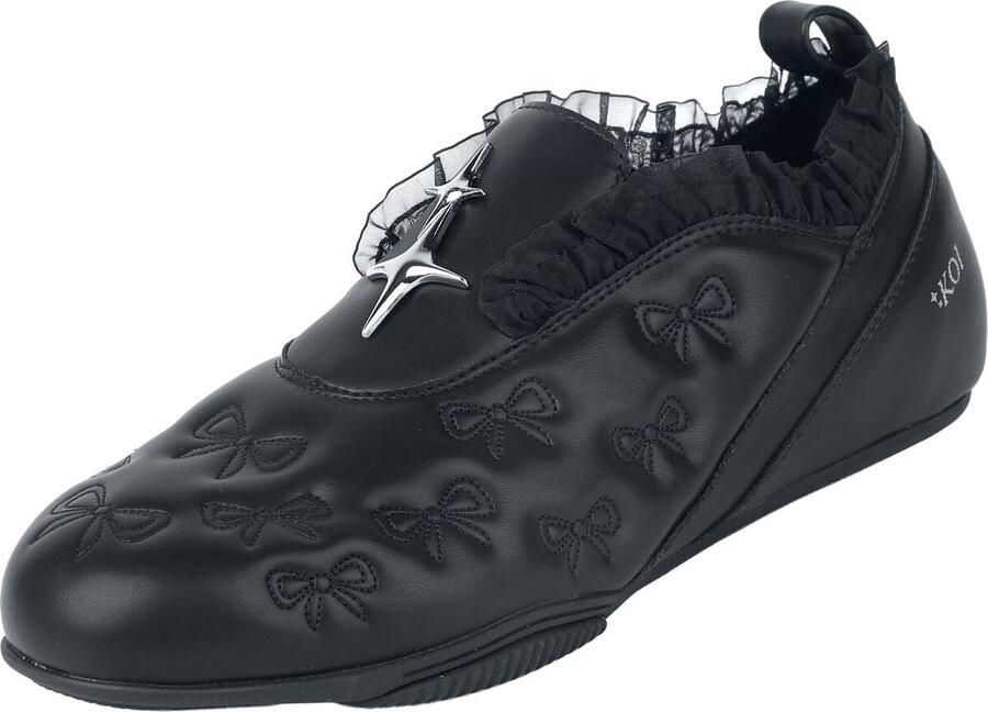 Koi HEARTBREAKER SPORTY SLIP ON SHOES BLACK Dames Sneakers zwart