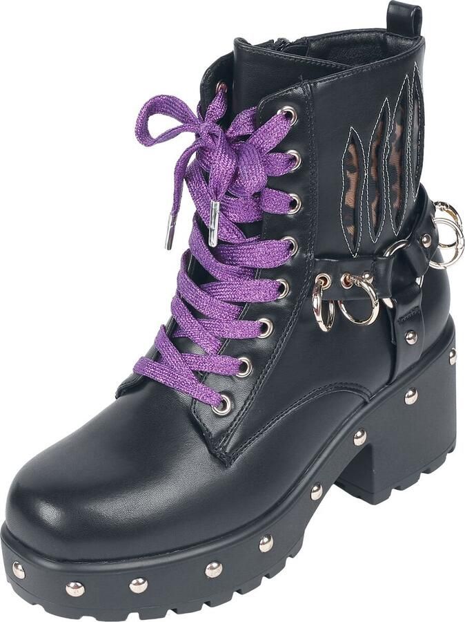 Koi Monster High Lucia Werewolf Military Studded Boots Dames Laars zwart