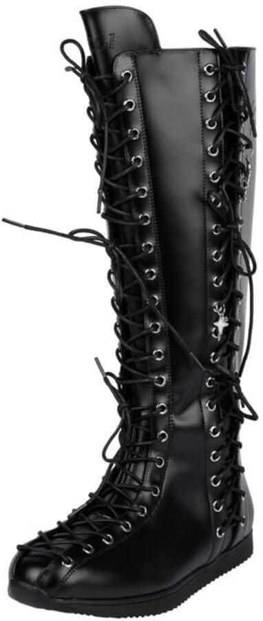 Koi NUMINOUS LACE UP CHARM LONG BOOTS BLACK Dames Laars zwart