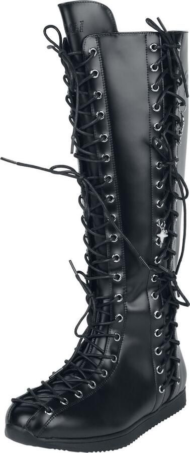 Koi NUMINOUS LACE UP CHARM LONG BOOTS BLACK Dames Laars zwart