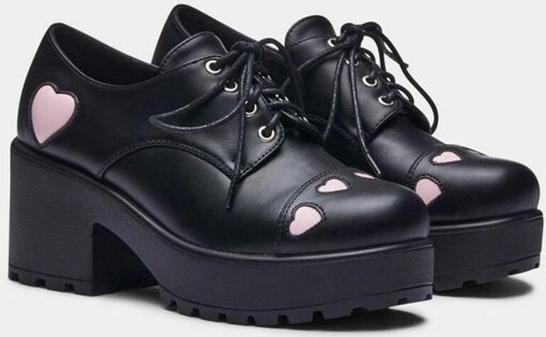 Koi Tennin Heart Shoes Hoge Hakken zwart-roze Polyurethaan - Foto 1