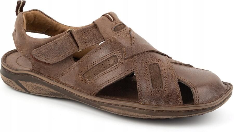 Komodo Heren sandalen leer bruin klittenband 523K