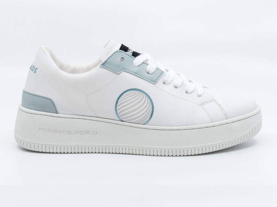 Komrads vegan sneaker OCNS Pacific Laag Sea Mist Schoen uit duurzaam en gerecycleerd materiaal wit