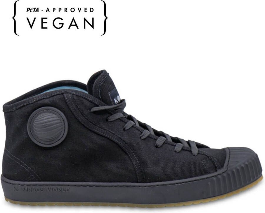Komrads vegan sneakers ICNS Partizan Monoblack Schoen uit duurzaam en gerecycleerd materiaal Zwart