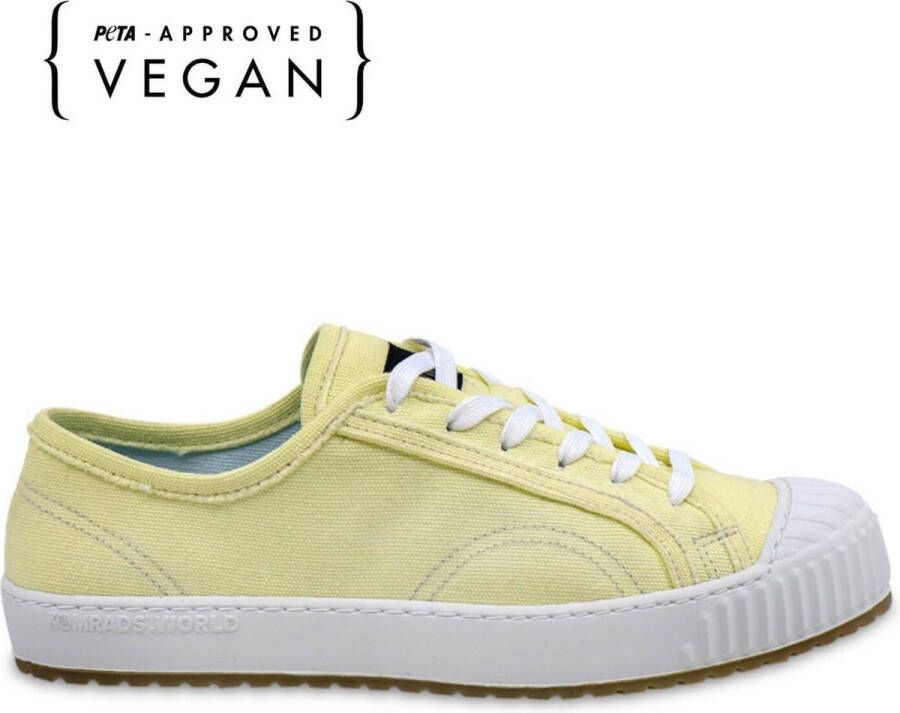 Komrads vegan sneakers ICNS Spartak Ancient Yellow Schoen uit duurzaam en gerecycleerd materiaal Geel