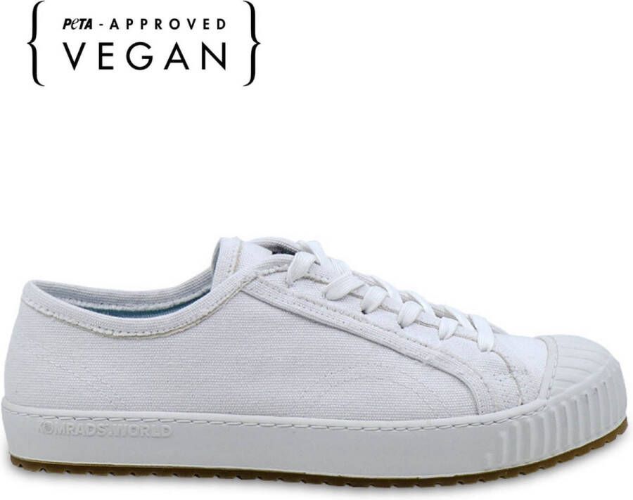 Komrads vegan sneakers ICNS Spartak Black &White Schoen uit duurzaam en gerecycleerd materiaal Zwart en Wit