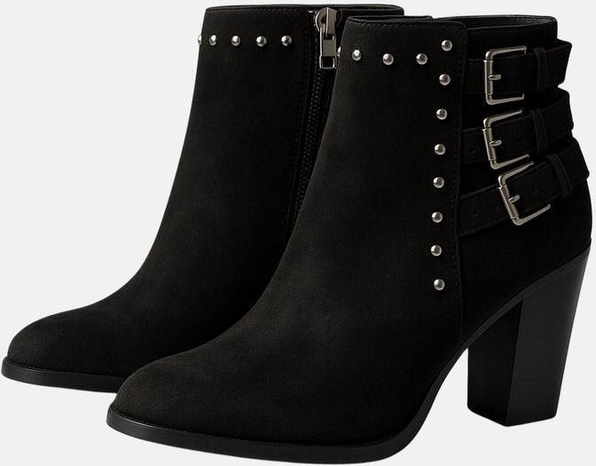 Koroshi Enkellaarsjes van suède met studs Enkellaarsjes van suède met studs