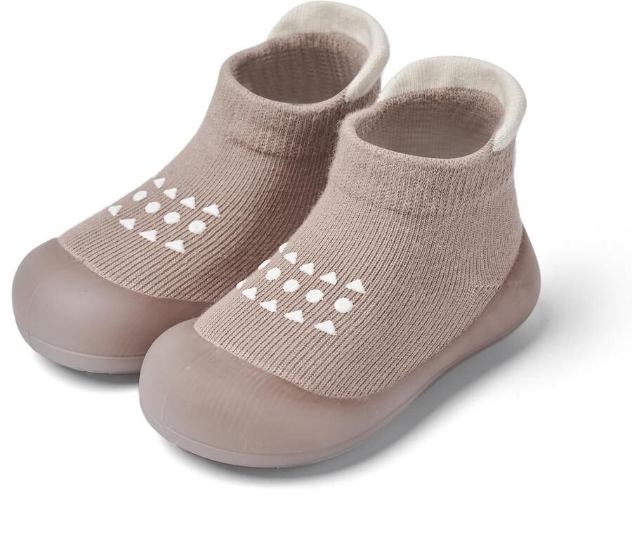Kraftverdia Baby Schoentjes Unisex Anti-slip Zachte Zool Comfortabel en Ade d Kaki