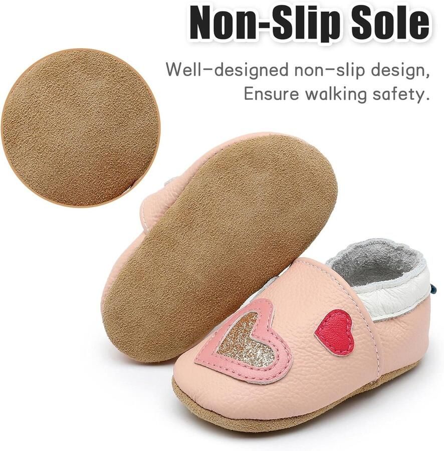 Kruipschoenen voor baby's zacht leer loopschoenen met antislip suède zolen leren schoenen pantoffels voor peuters en