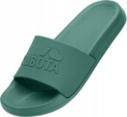 Kubota Strand- badschoen ' 's Slip-On Light Green Basic Plain Pool Slides' donkergroen