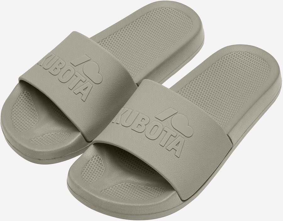 Kubota Basic Plain Heren Slippers Beige