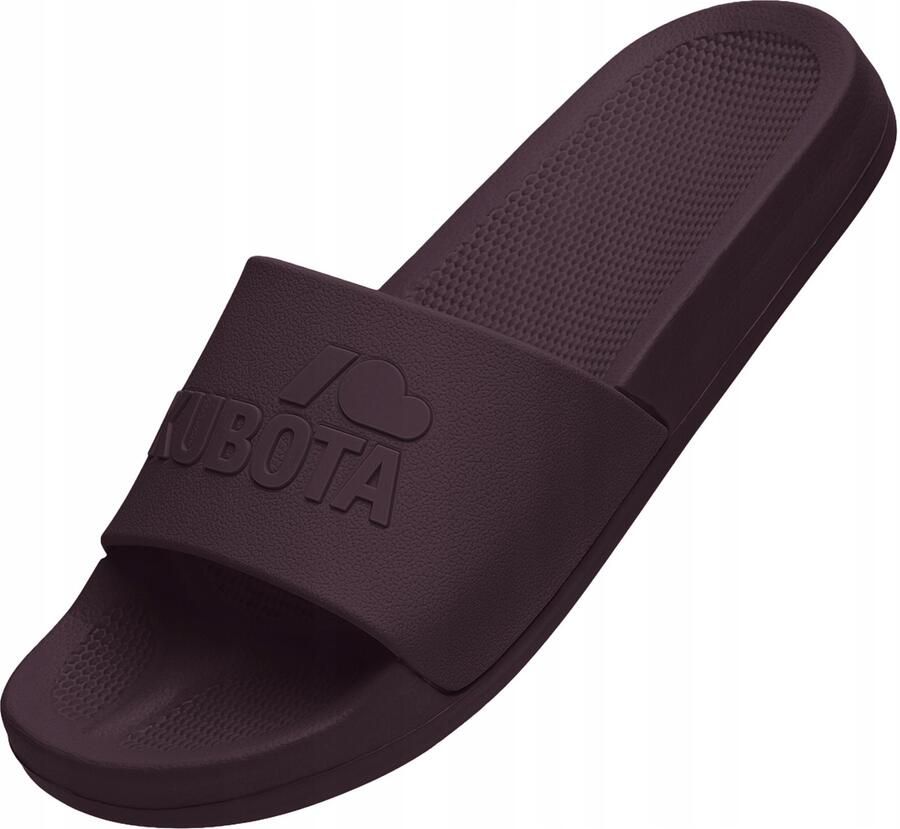 Kubota Heren Slippers Basic Plain Bordeaux Rood Waterdicht