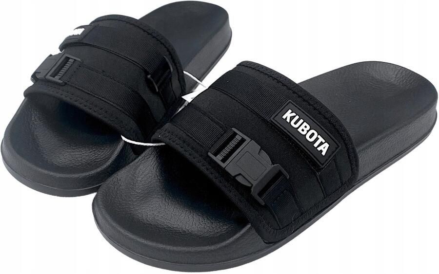 Kubota Heren Slippers Zwart met Gesp Comfortabel & Stijlvol