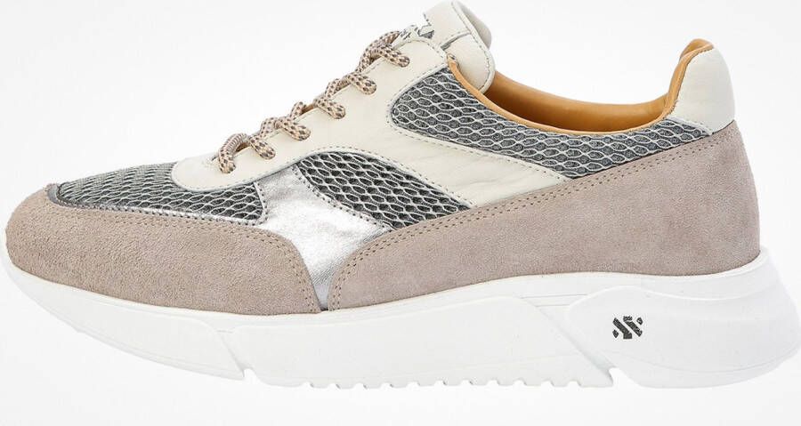 Kunoka ARI platform sneaker beige silver Sneakers Dames Beige Zilver Wit - Foto 1