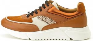 Kunoka ARI platform sneaker cheetah Sneakers Dames Bruin Wit