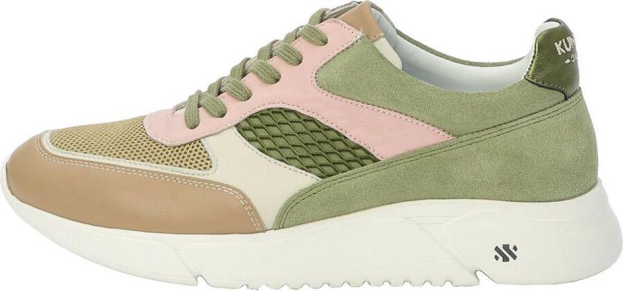 Kunoka ARI platform sneaker soft khaki and pink Sneakers Dames Groen Roze Wit - Foto 1