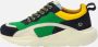 Kunoka IZZI platform sneaker green multi Sneakers Dames Groen Blauw Geel Wit - Thumbnail 1