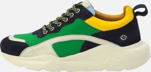 Kunoka IZZI platform sneaker green multi Sneakers Dames Groen Blauw Geel Wit