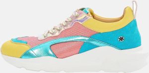 Kunoka IZZI platform sneaker lollipop Sneakers Dames Roze Blauw Geel