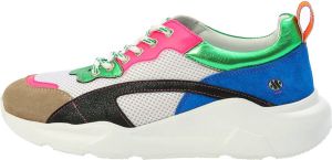 Kunoka IZZI platform sneaker random Sneakers Dames Wit Zwart Blauw Groen Roze