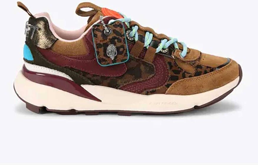 Kurt Geiger 5064339619 runner sneaker bruin combi